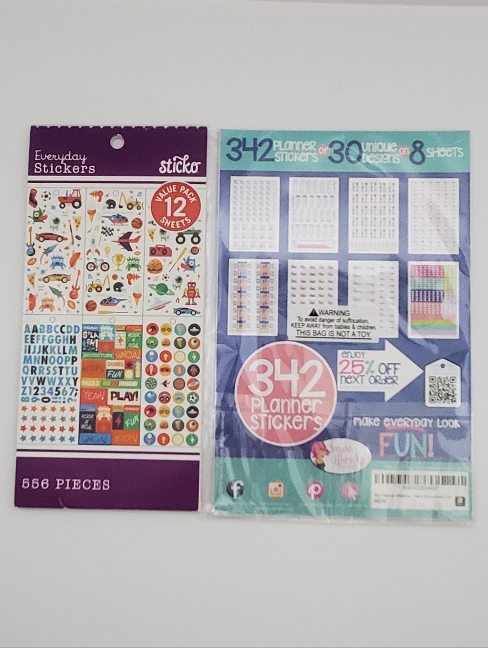 Planner & Sticker Pack - Assorted Colors